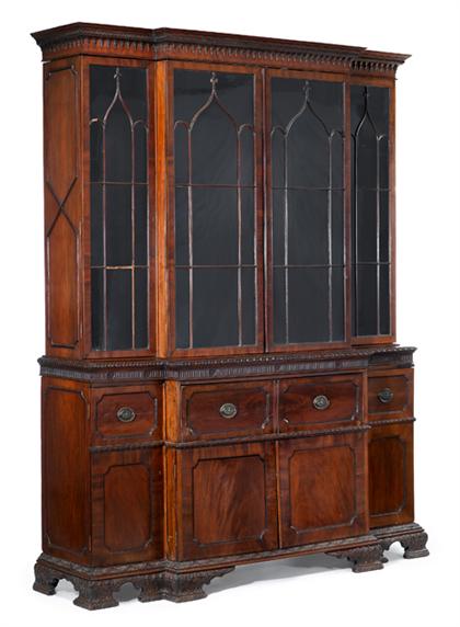 English mahogany breakfront