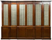 ENGLISH MAHOGANY BREAKFRONT BO