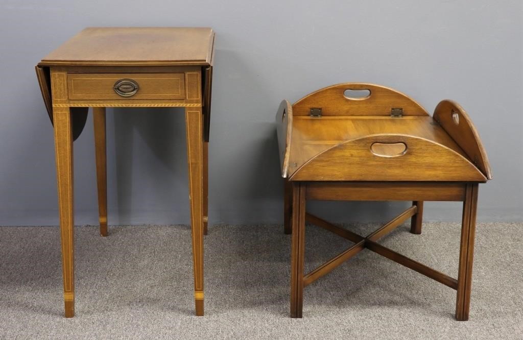 English mahogany butler's table,
