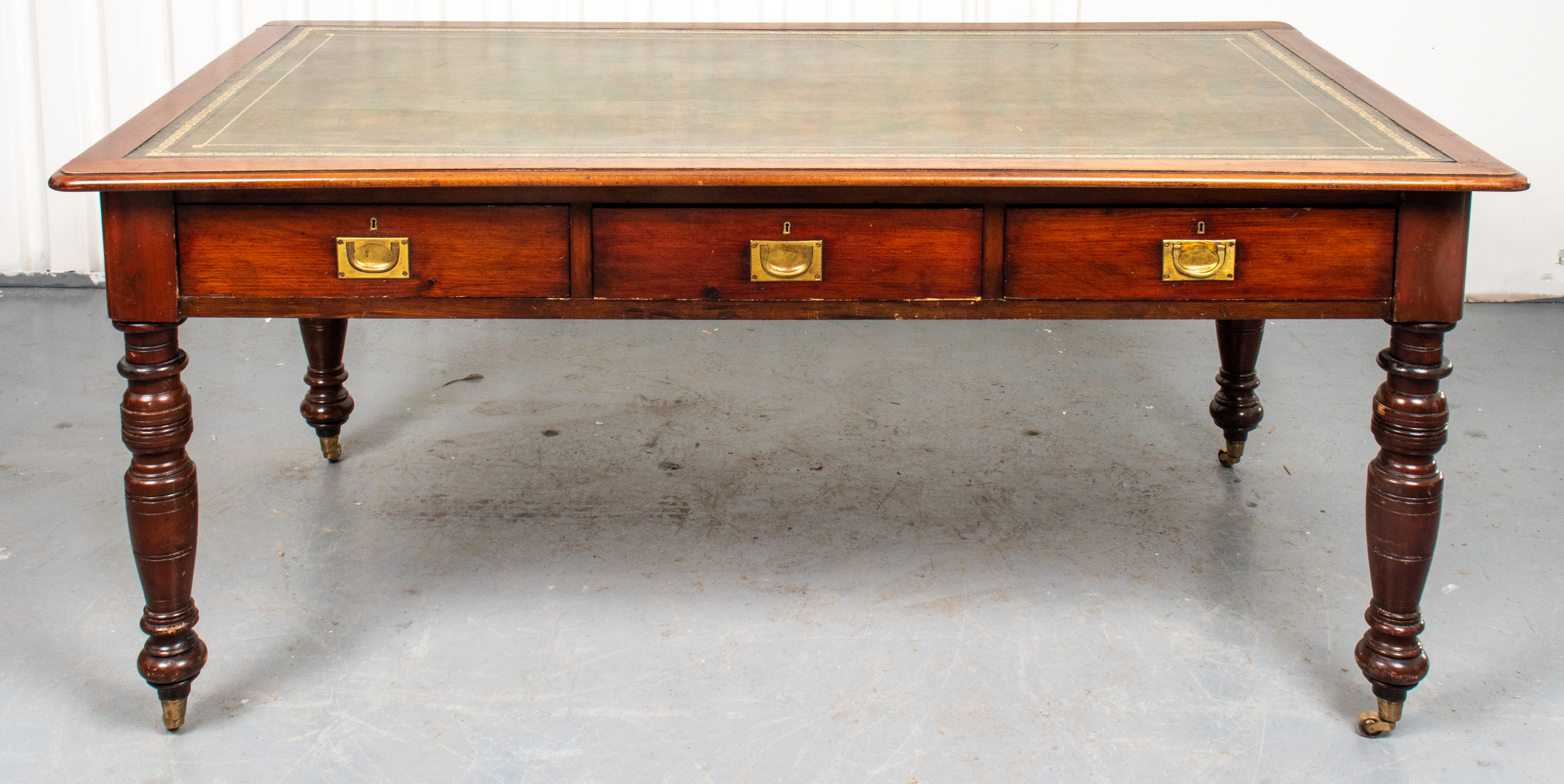 ENGLISH MAHOGANY CAMPAIGN DESK