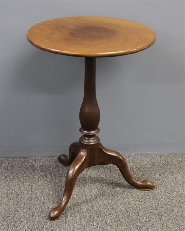 English mahogany candlestand,