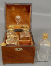 English mahogany cased decante