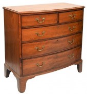 ENGLISH MAHOGANY CHEST HAVING