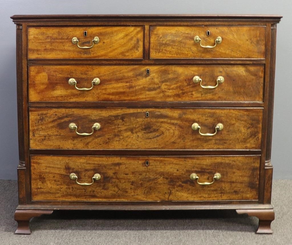 English mahogany chest of