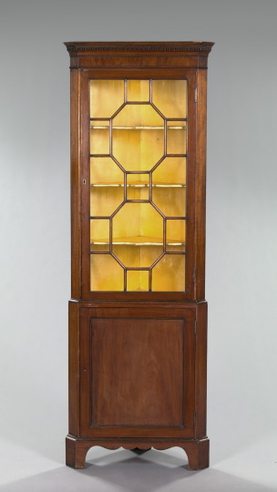 English Mahogany Corner Cabinet, 