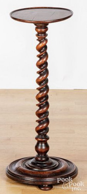 ENGLISH MAHOGANY DISH TOP CAND