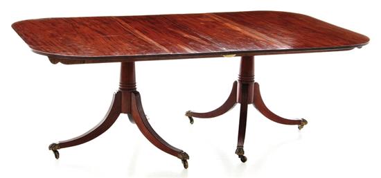 English mahogany double pedestal