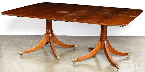 ENGLISH MAHOGANY DOUBLE PEDESTAL