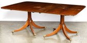 ENGLISH MAHOGANY DOUBLE PEDEST