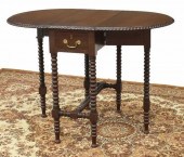 ENGLISH MAHOGANY DROP-LEAF BOB