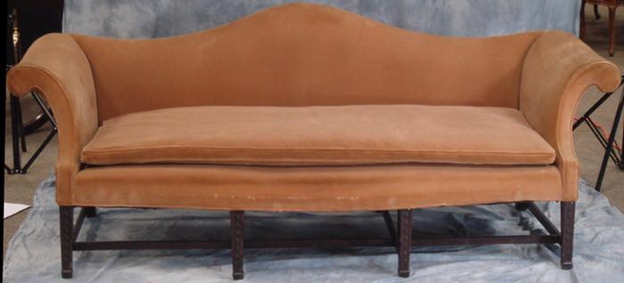 English mahogany Hepplewhite sofa.