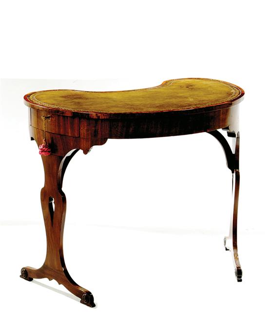 English mahogany kidney desk mid