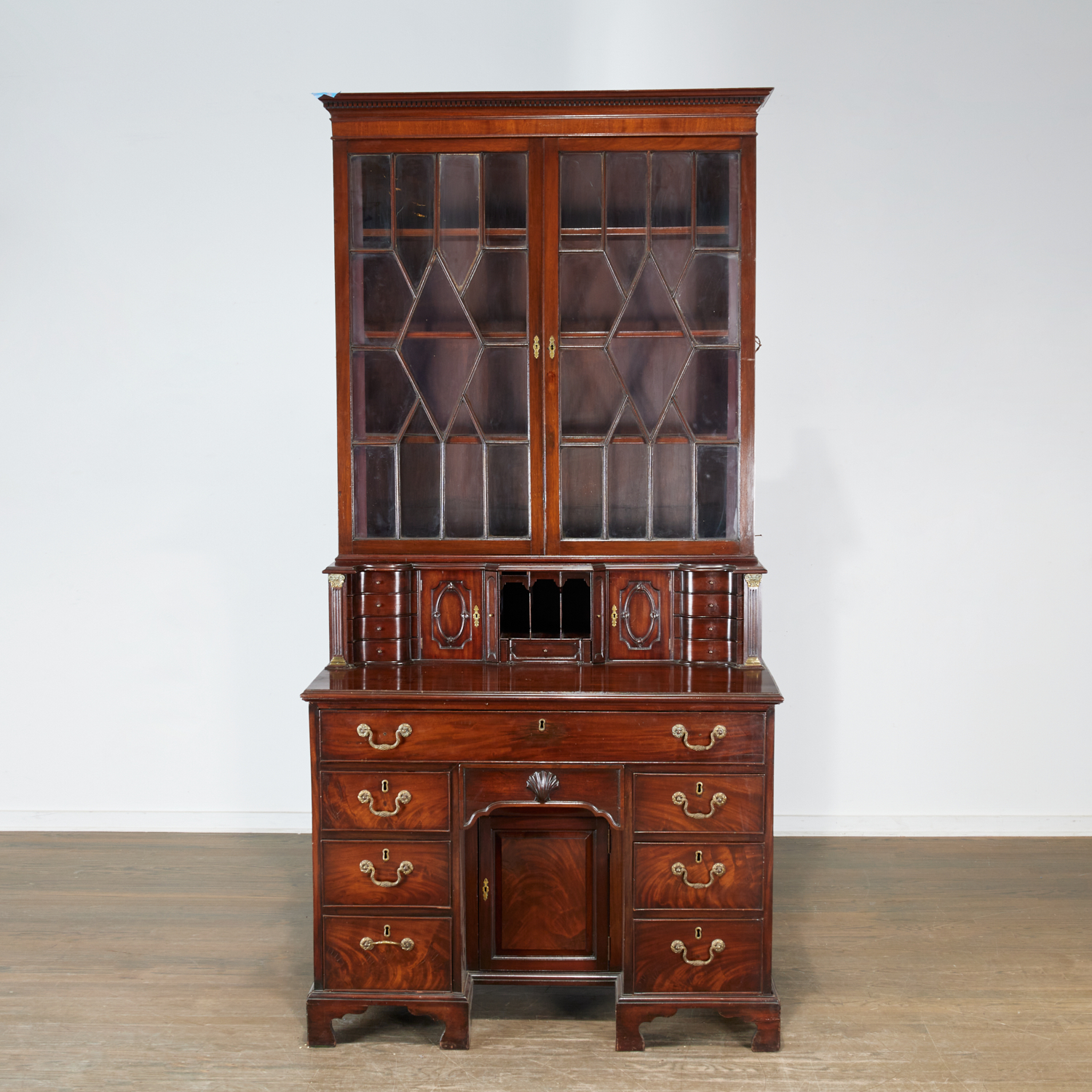 ENGLISH MAHOGANY KNEEHOLE SECRETARY