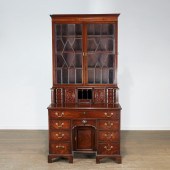 ENGLISH MAHOGANY KNEEHOLE SECR