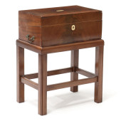 ENGLISH MAHOGANY LAP DESK ON S