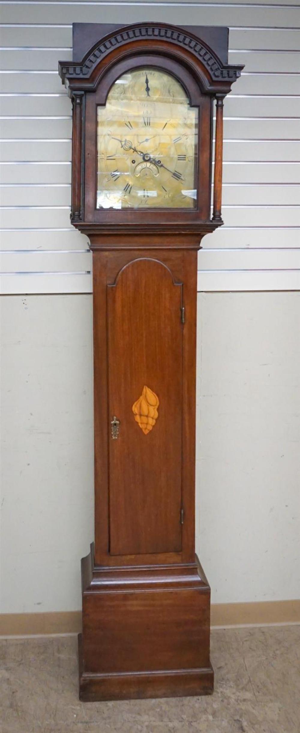 ENGLISH MAHOGANY LONG CASE CLOCK,
