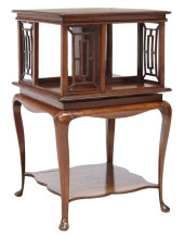 ENGLISH MAHOGANY ROTATING BOOK