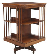 ENGLISH MAHOGANY ROTATING BOOK