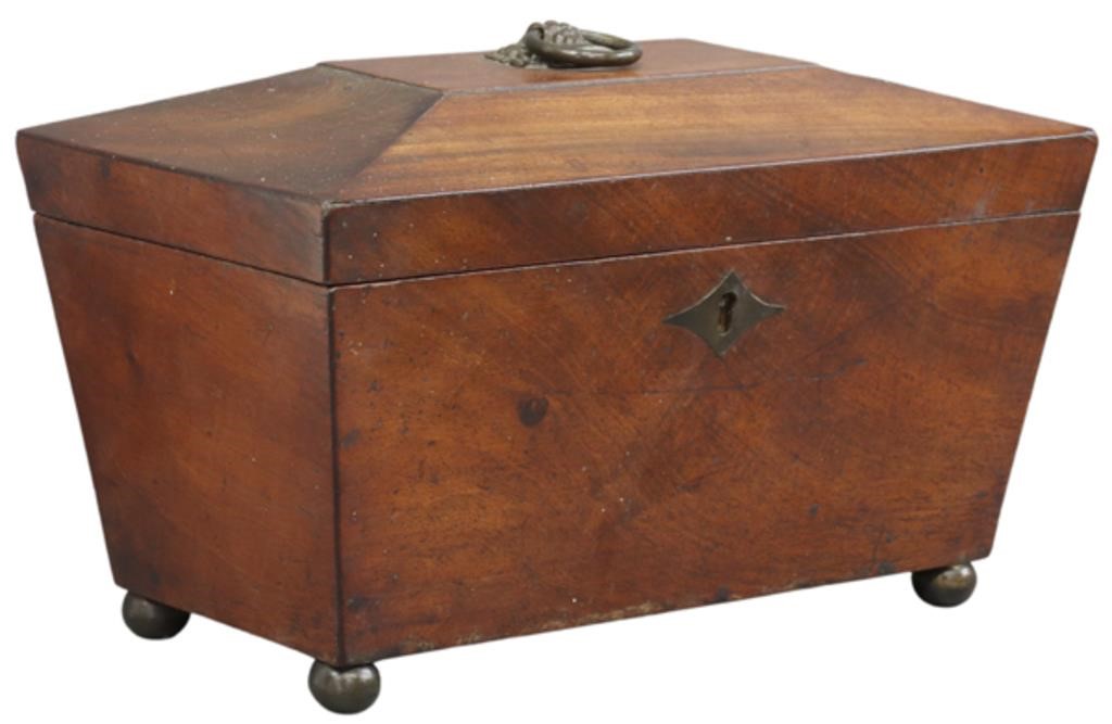 ENGLISH MAHOGANY SARCOPHAGUS-FORM