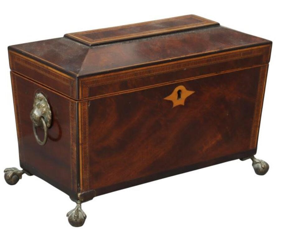 ENGLISH MAHOGANY SARCOPHAGUS-FORM