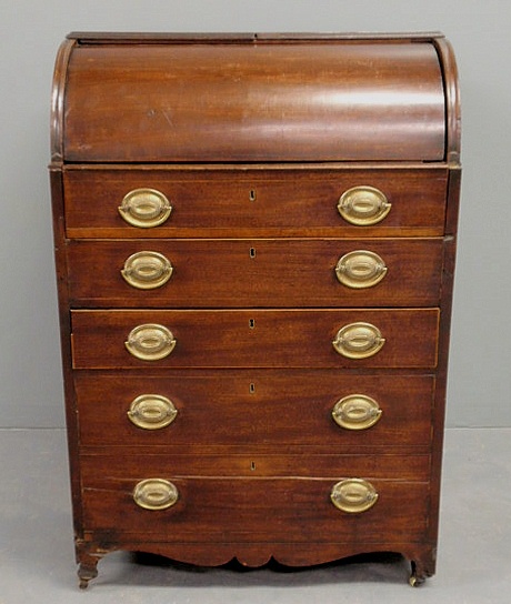 English mahogany sea captain's desk