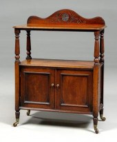 English mahogany server, carve