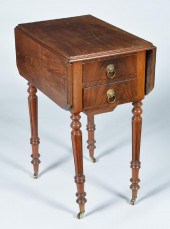 ENGLISH MAHOGANY SEWING/WORK T