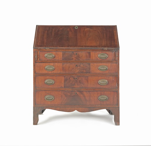 English mahogany slant front desk