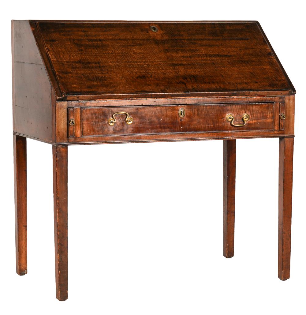ENGLISH MAHOGANY SLANT-FRONT