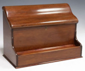 ENGLISH MAHOGANY SLOPED CORRES