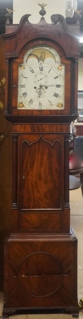 ENGLISH MAHOGANY TALL CASE CLO