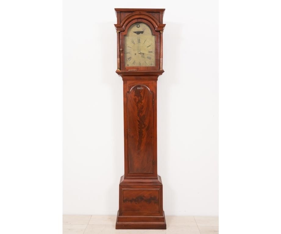 English mahogany tall case clock by