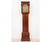 English mahogany tall case clo