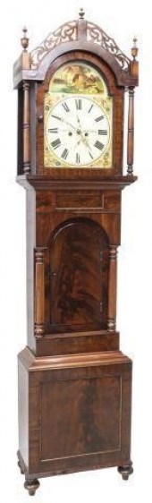 ENGLISH MAHOGANY TALL CASE CLO