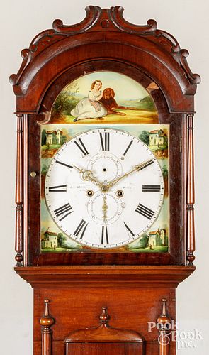 ENGLISH MAHOGANY TALL CASE CLOCK,