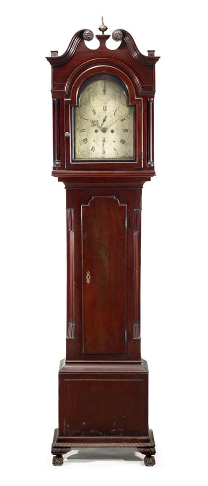 English mahogany tall case clock