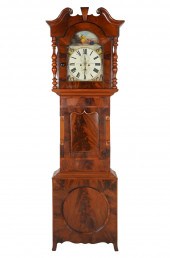 ENGLISH MAHOGANY TALL CASE CLO