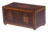 ENGLISH MAHOGANY TEA CADDY 19t