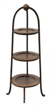 ENGLISH MAHOGANY THREE-TIER MU