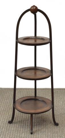 ENGLISH MAHOGANY THREE-TIER