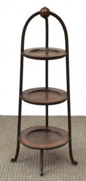 ENGLISH MAHOGANY THREE-TIER MU