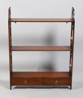ENGLISH MAHOGANY THREE TIER OP