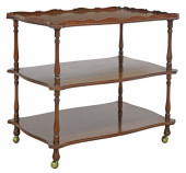 ENGLISH MAHOGANY THREE-TIER SE