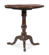 ENGLISH MAHOGANY TILT-TOP TEA