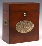 ENGLISH MAHOGANY TOOL BOX, CHA