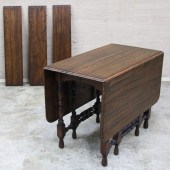ENGLISH MAHOGANY TURNED LEG DR