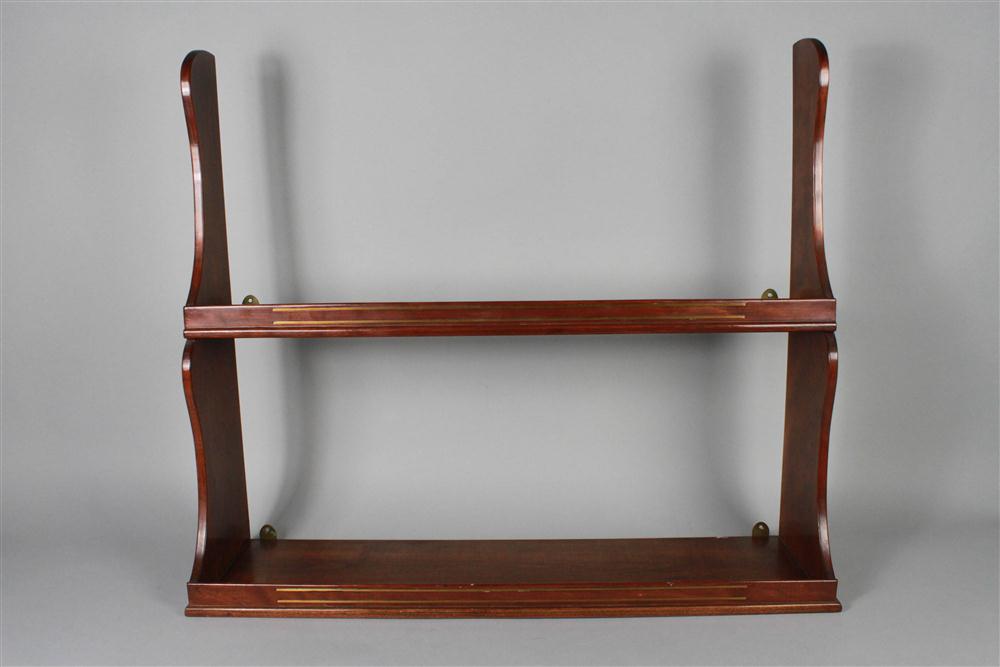 ENGLISH MAHOGANY TWO-TIER HANGING