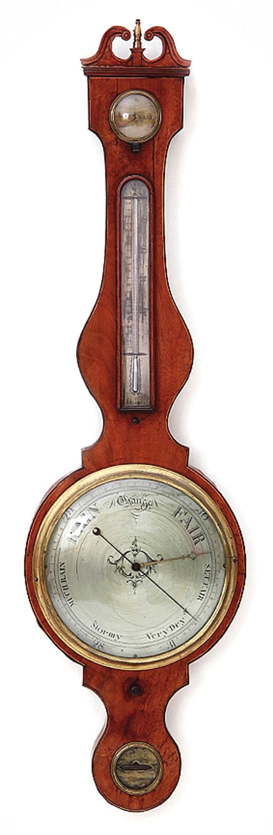 English mahogany wheel barometer