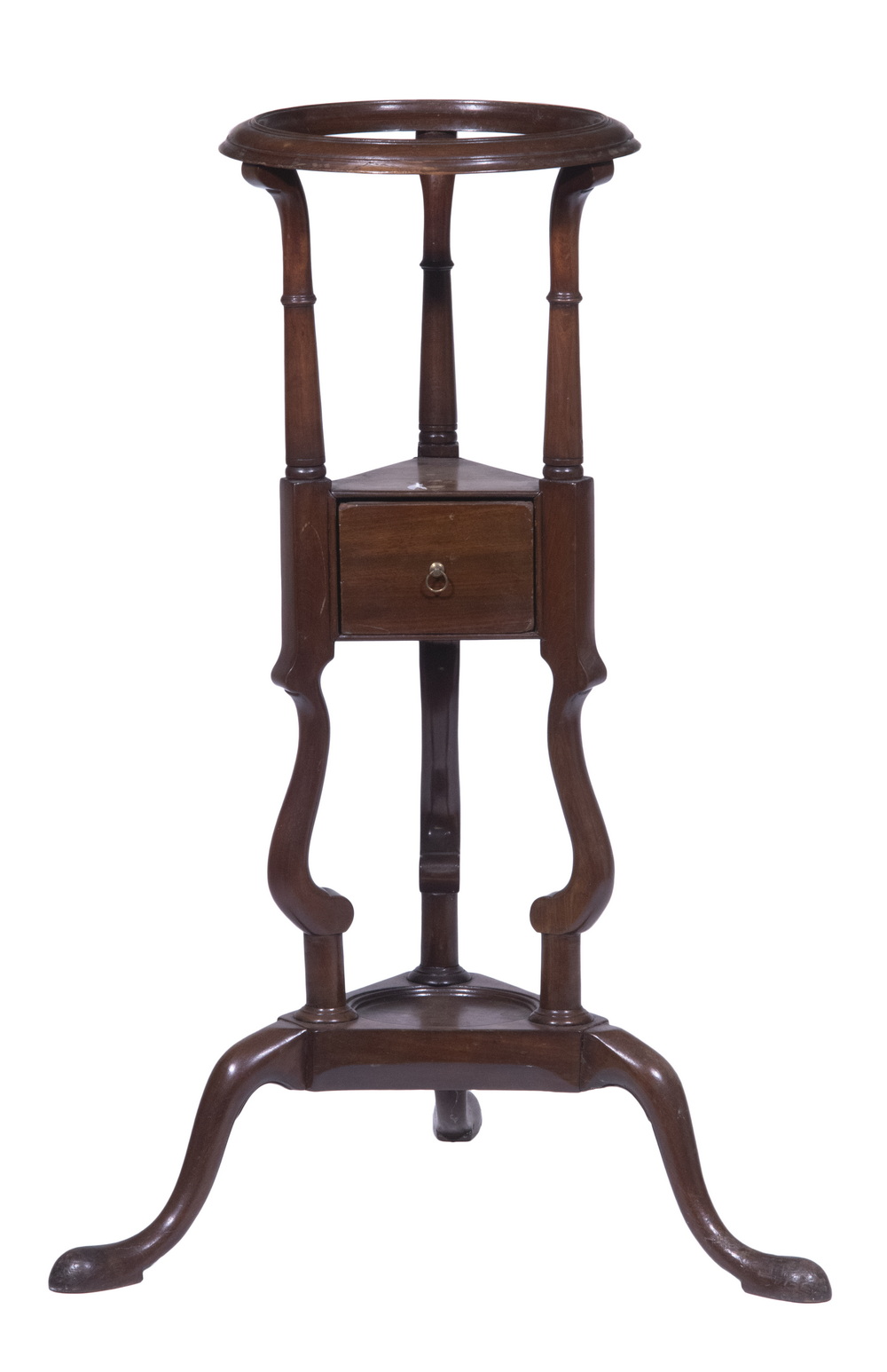 ENGLISH MAHOGANY WIG STAND 18th