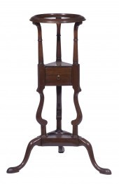 ENGLISH MAHOGANY WIG STAND 18t
